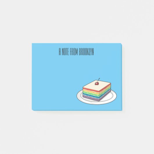Cartoon voor regenbooggebak post-it® notes (Voorkant)