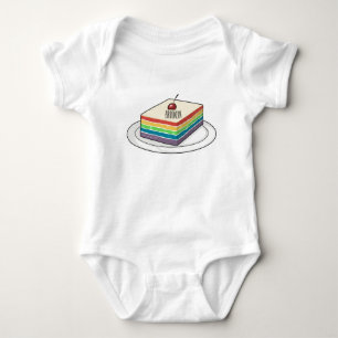 Cartoon voor regenbooggebak romper