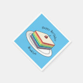 Cartoon voor regenbooggebak servet (Hoek)