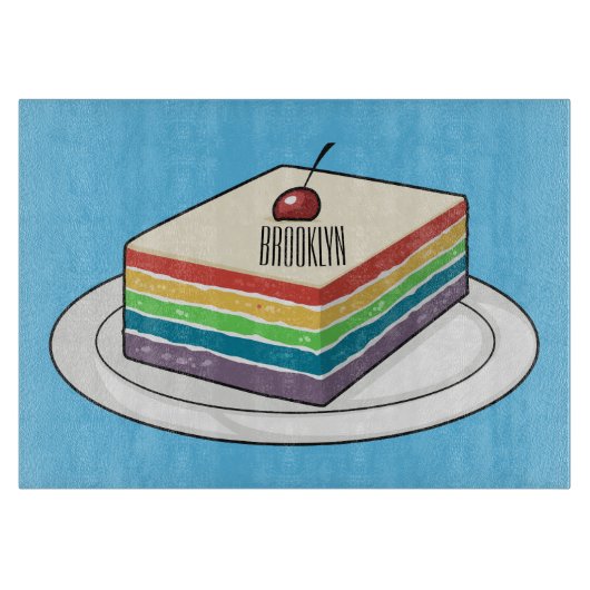 Cartoon voor regenbooggebak snijplank (Voorkant)