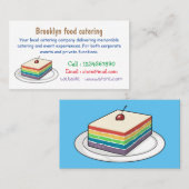 Cartoon voor regenbooggebak visitekaartje (Voorkant / Achterkant)