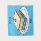 Cartoon voor regenbooggebak wandkleed (Voorkant)