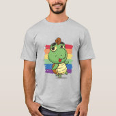 Cartoon voor schildpad en regenboog t-shirt (Voorkant)