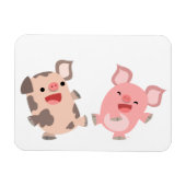 Cartoon voor snelle dansende varkens Flexible Magn Magneet (Horizontaal)