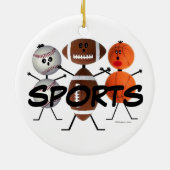 Cartoon voor sportfans keramisch ornament (Achterkant)