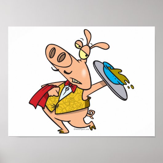 cartoon voor varkenssloopserij poster (Voorkant)