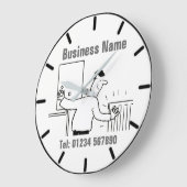 Cartoon voor verwarming en leidinggevende functies grote klok (Hoek)