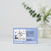 Cartoon voor verwarming en sanitair visitekaartje (Staand voorkant)