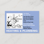 Cartoon voor verwarming en sanitair visitekaartje (Voorkant)