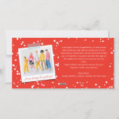 Cartoon voor vrede en vreugde - kerstboom Kinder f Feestdagenkaart (Achterkant)