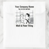 Cartoon voor wandbekleding en vloerkleuring vierkante sticker (Tas)