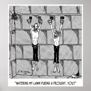 Cartoon voor waterbehoud 9470 poster