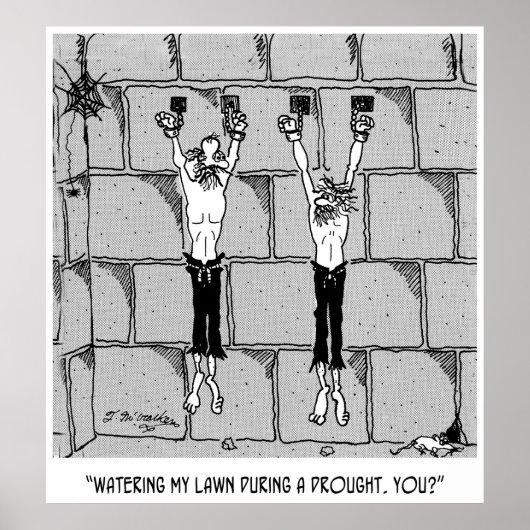 Cartoon voor waterbehoud 9470 poster (Voorkant)