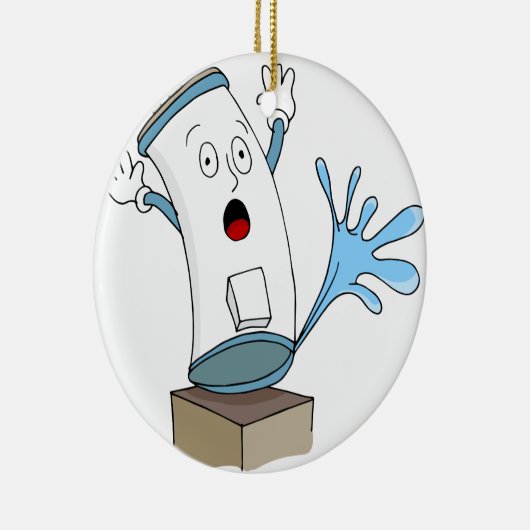 Cartoon voor waterverwarmingstoestel met lekken keramisch ornament (Rechts)