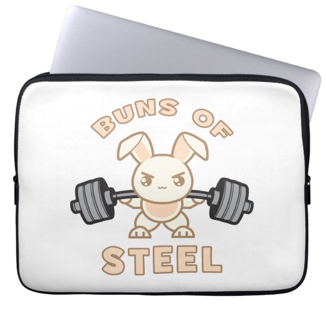 Cartoon voor werkuitbundels - staalbundels - Funny Laptop Sleeve (Voorkant)