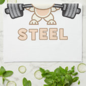 Cartoon voor werkuitbundels - staalbundels - Funny Theedoek (Gevouwen)