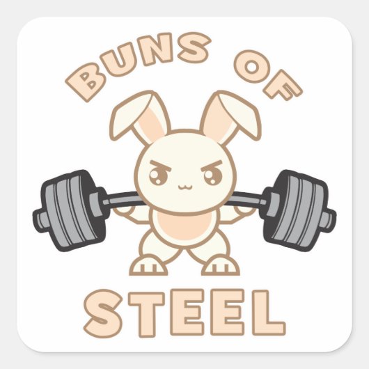 Cartoon voor werkuitbundels - staalbundels - Funny Vierkante Sticker (Voorkant)