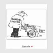Cartoon voor Windows Cleaner. Sticker (Vel)