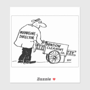 Cartoon voor Windows Cleaner. Sticker