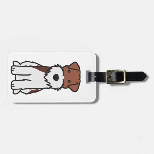 Cartoon voor wirespeed fox terrier Dog Bagagelabel (Voorkant horizontaal)