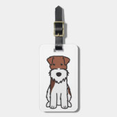 Cartoon voor wirespeed fox terrier Dog Bagagelabel (Voorkant verticaal)