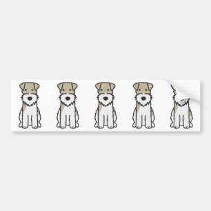 Cartoon voor wirespeed fox terrier Dog Bumpersticker