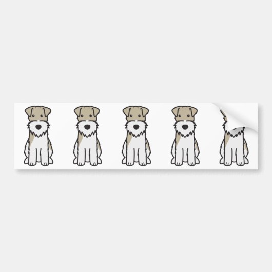 Cartoon voor wirespeed fox terrier Dog Bumpersticker (Voorkant)