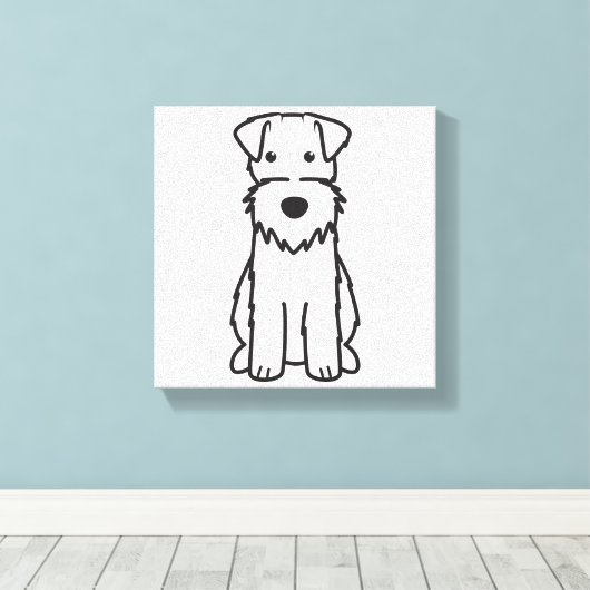 Cartoon voor wirespeed fox terrier Dog Canvas Afdruk (Insitu (Houten vloer))