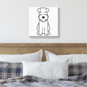 Cartoon voor wirespeed fox terrier Dog Canvas Afdruk (Insitu (Slaapkamer))
