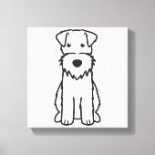 Cartoon voor wirespeed fox terrier Dog Canvas Afdruk (Voorkant)