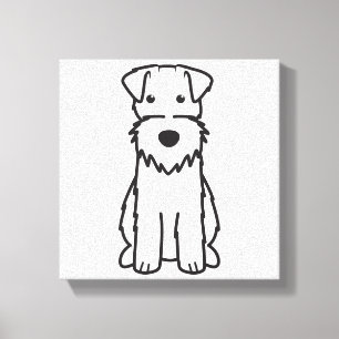 Cartoon voor wirespeed fox terrier Dog Canvas Afdruk