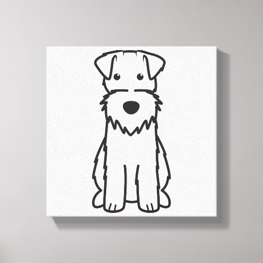 Cartoon voor wirespeed fox terrier Dog Canvas Afdruk (Voorkant)