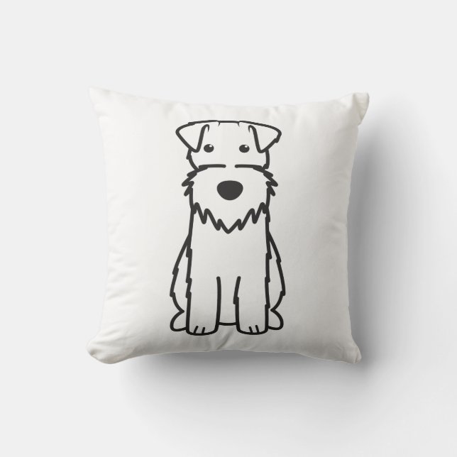 Cartoon voor wirespeed fox terrier Dog Kussen (Voorkant)