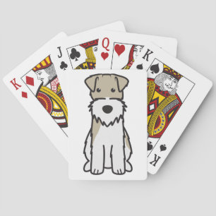Cartoon voor wirespeed fox terrier Dog Pokerkaarten
