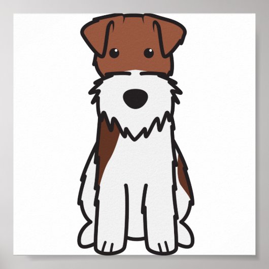 Cartoon voor wirespeed fox terrier Dog Poster (Voorkant)