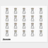 Cartoon voor wirespeed fox terrier Dog Ronde Sticker (Vel)