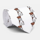 Cartoon voor wirespeed fox terrier Dog Stropdas (Opgerold)
