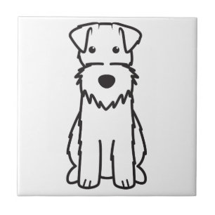 Cartoon voor wirespeed fox terrier Dog Tegeltje