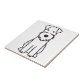 Cartoon voor wirespeed fox terrier Dog Tegeltje (Zijkant)