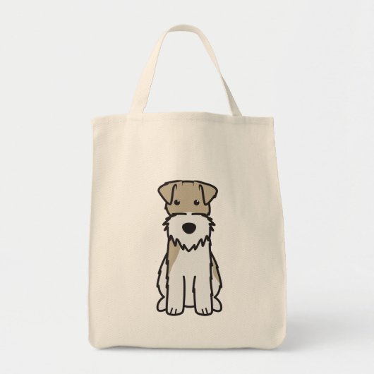 Cartoon voor wirespeed fox terrier Dog Tote Bag (Voorkant)