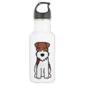 Cartoon voor wirespeed fox terrier Dog Waterfles (Voorkant)