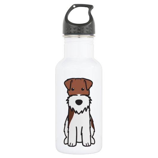 Cartoon voor wirespeed fox terrier Dog Waterfles (Voorkant)
