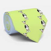 Cartoon voor zwarte en witte Koe Stropdas (Opgerold)