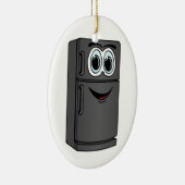 Cartoon voor zwarte koelkast keramisch ornament (Rechts)