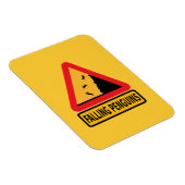 cartoon, voorzichtigheid, vallen pinguïn, pinguïn, magneet (Rechterzijde)