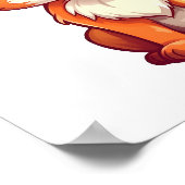 Cartoon vossen illustratie poster (Hoek)