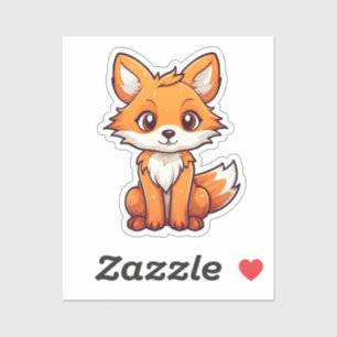 Cartoon vossen illustratie sticker