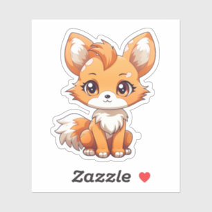 Cartoon vossen illustratie sticker