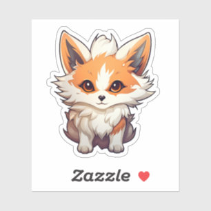 Cartoon vossen illustratie sticker