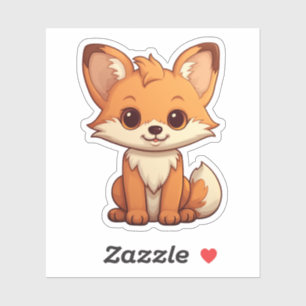 Cartoon vossen illustratie sticker